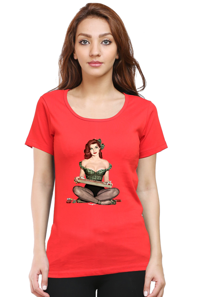 Women's Round Neck Half Sleeve Girly 20 T Shirt