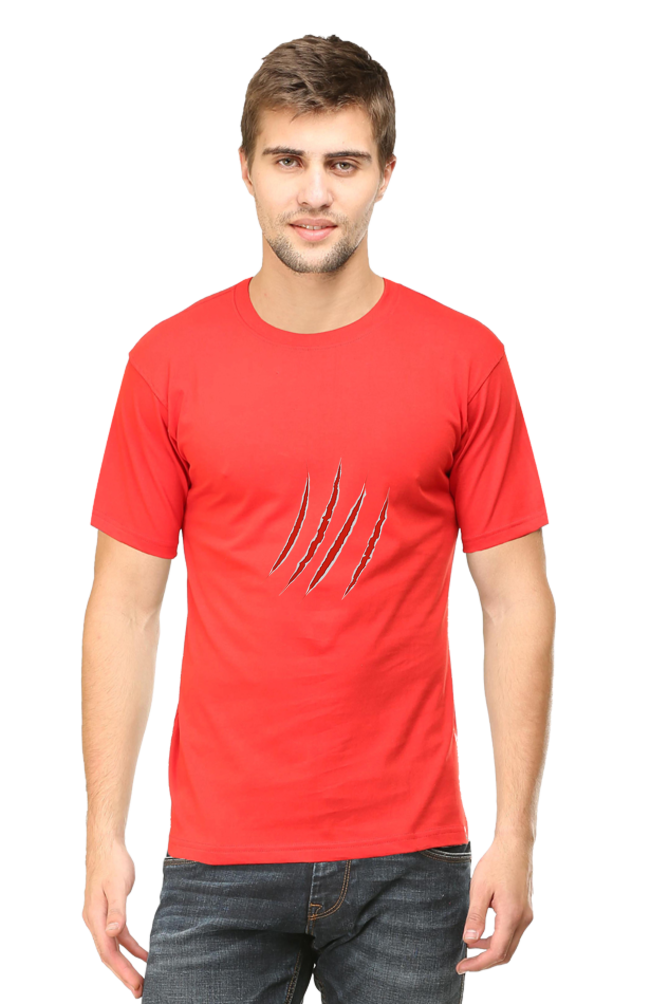 Unisex Round Neck Half Sleeve Superhero Wolverine T Shirt