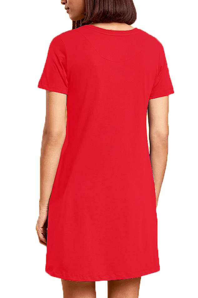 Women's Round Neck T-Shirt Dress Bysken