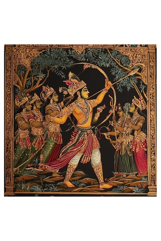 Ramayana Art on Canvas with Frame | Home Decor and Wall Art