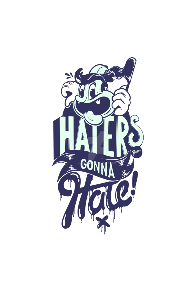 Unisex Round Neck Half Sleeve Quotes Haters Gonna T Shirt