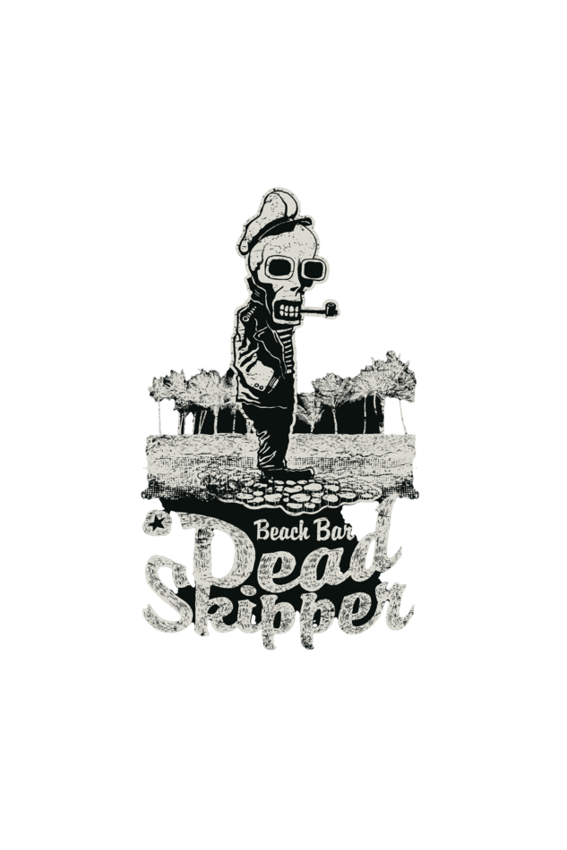 Women's Round Neck Half Sleeve Retro Deadskipper 1 T Shirt