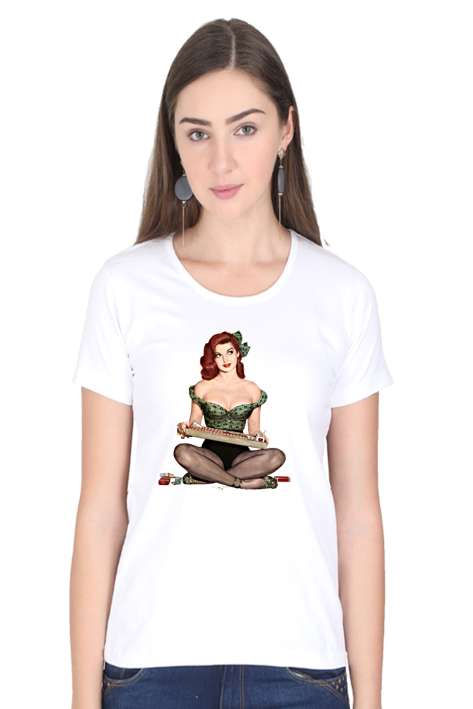 Women's Round Neck Half Sleeve Girly 20 T Shirt