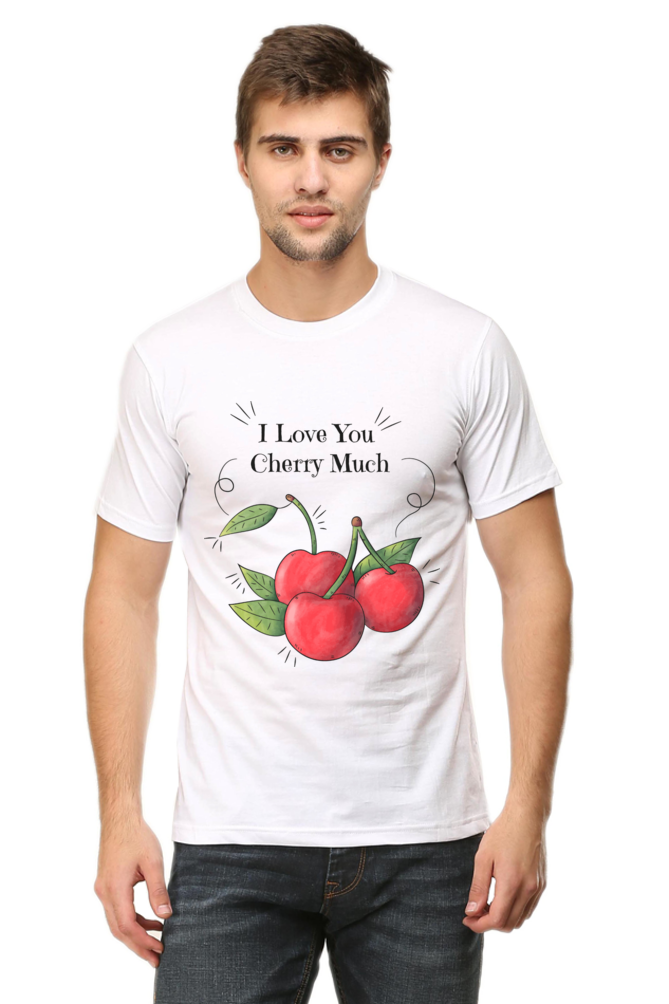 Unisex Round Neck Half Sleeve Quotes I Love you T Shirt