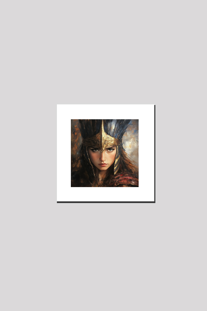 Mythology Athena Oil Painting on Canvas with Frame | Home Decor and Wall Art