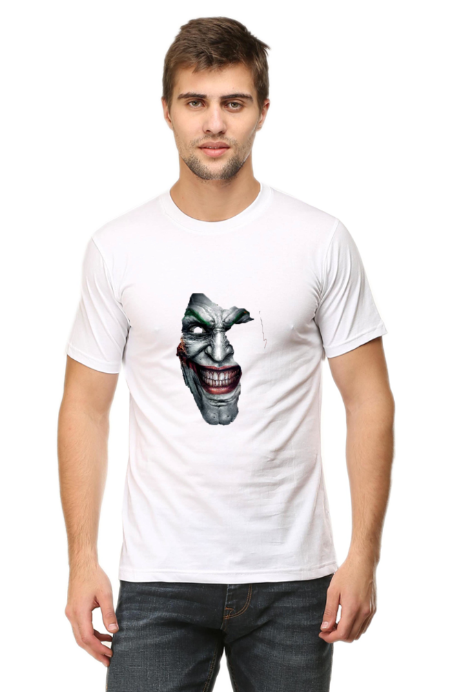 Unisex Round Neck Half Sleeve Superheroes Joker Half T Shirt