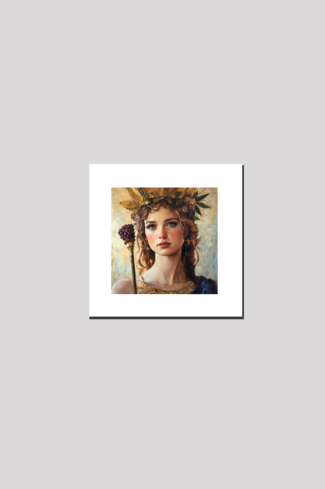 Mythology Athena Oil Painting on Canvas with Frame | Home Decor and Wall Art