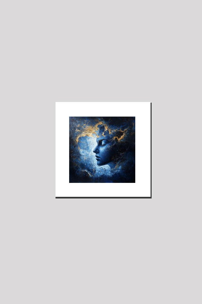 Greek Mythology Facial Oil Painting on Canvas with Frame | Home Decor and Wall Art