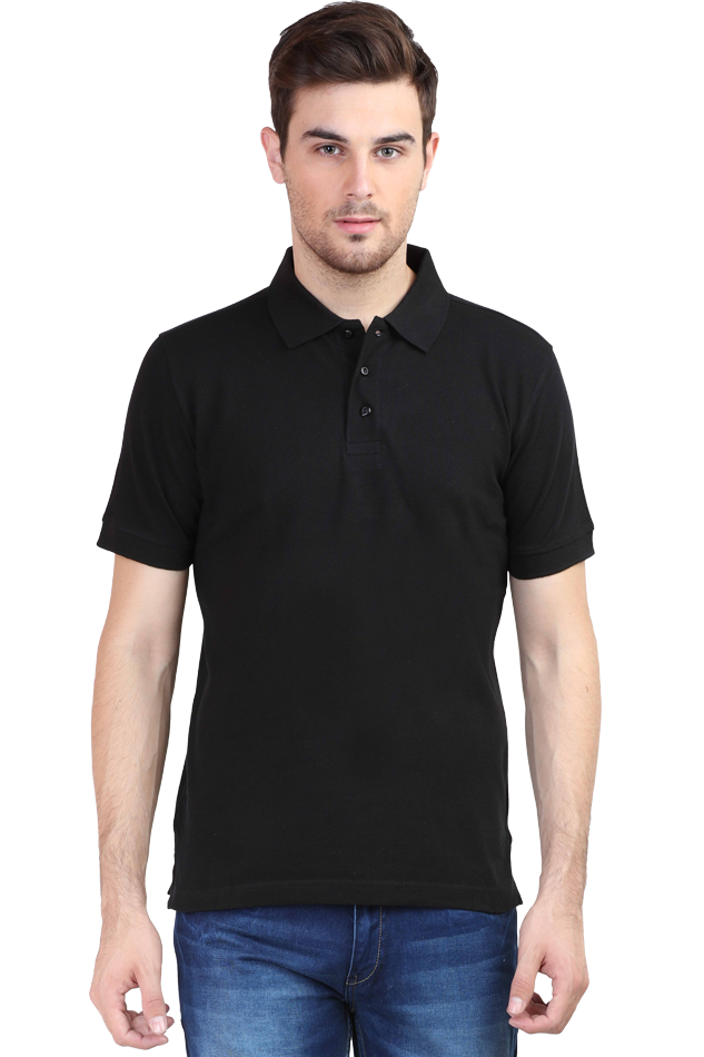 Unisex Collared Polo Half Sleeve Plain T Shirt