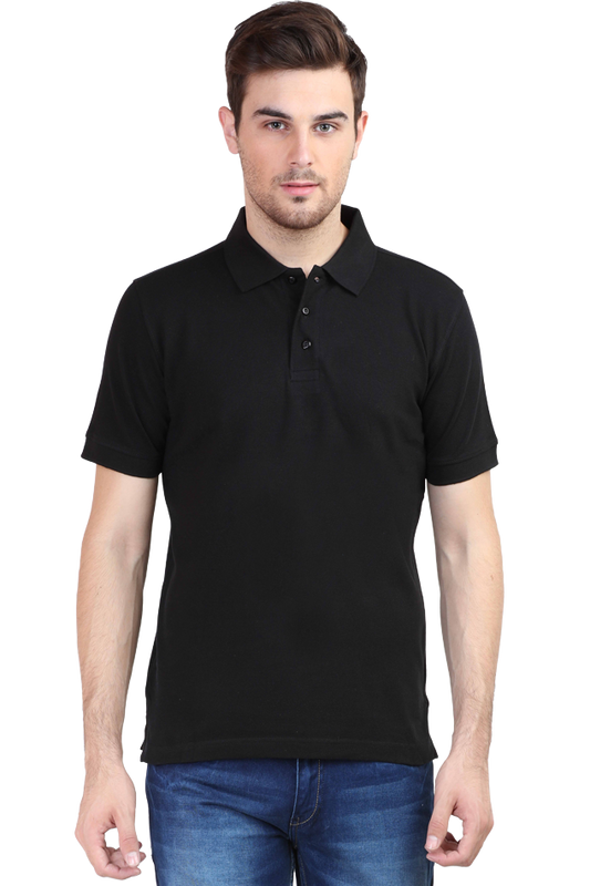 Unisex Collared Polo Half Sleeve Plain T Shirt