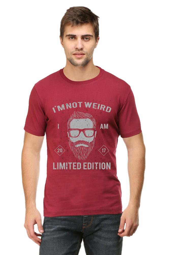 Unisex Round Neck Half Sleeve Retro I am not T Shirt