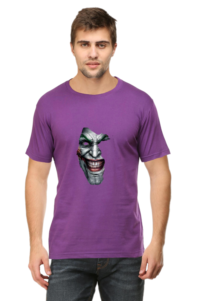 Unisex Round Neck Half Sleeve Superheroes Joker Half T Shirt