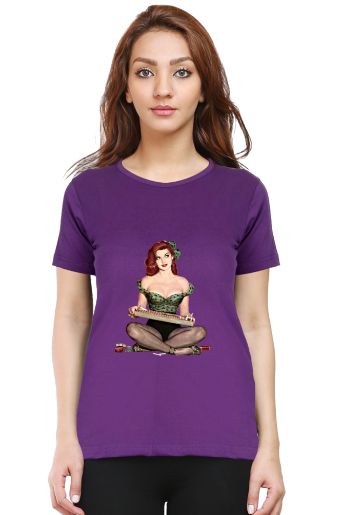 Women's Round Neck Half Sleeve Girly 20 T Shirt