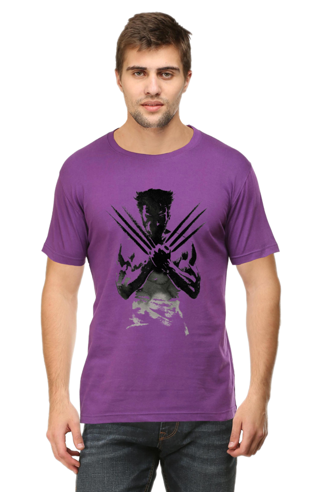 Unisex Round Neck Half Sleeve Superhero Wolverine 2 T Shirt