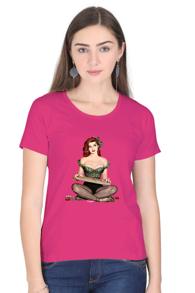 Women's Round Neck Half Sleeve Girly 20 T Shirt