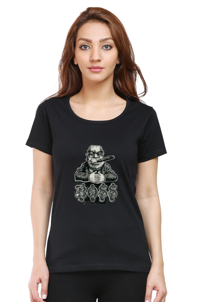 Women's Round Neck Half Sleeve Retro Dead Skipper T Shirt