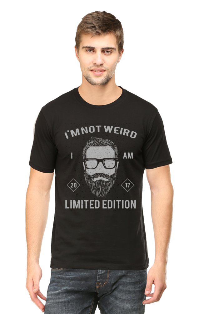 Unisex Round Neck Half Sleeve Retro I am not T Shirt