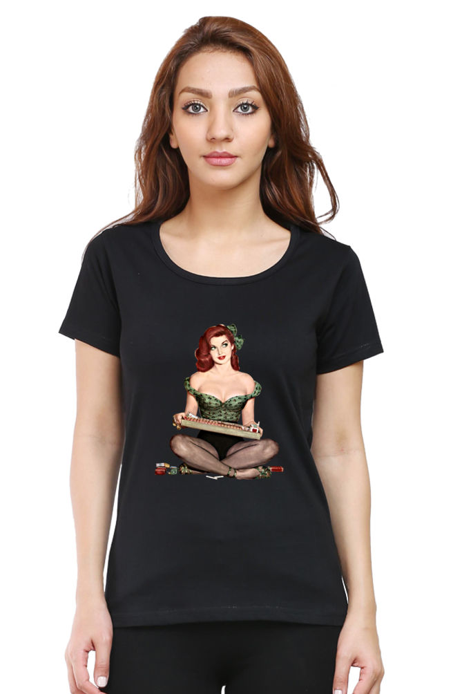 Women's Round Neck Half Sleeve Girly 20 T Shirt