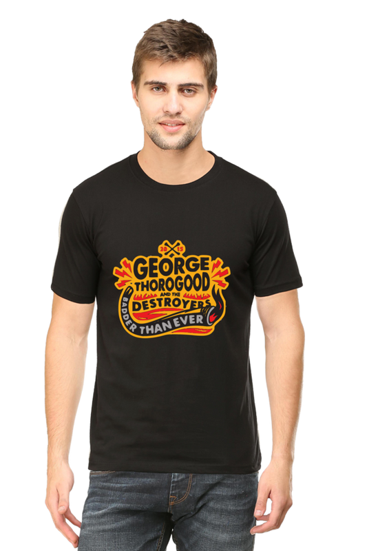 Unisex Round Neck Half Sleeve Rockblues George T T Shirt