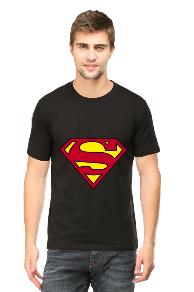 Unisex Round Neck Half Sleeve Superheroes Superman 1 T Shirt