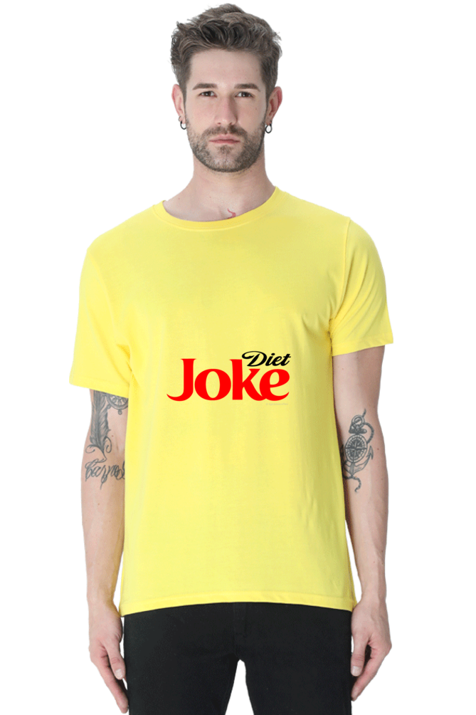 Unisex Round Neck Half Sleeve Diet Joke T Shirt