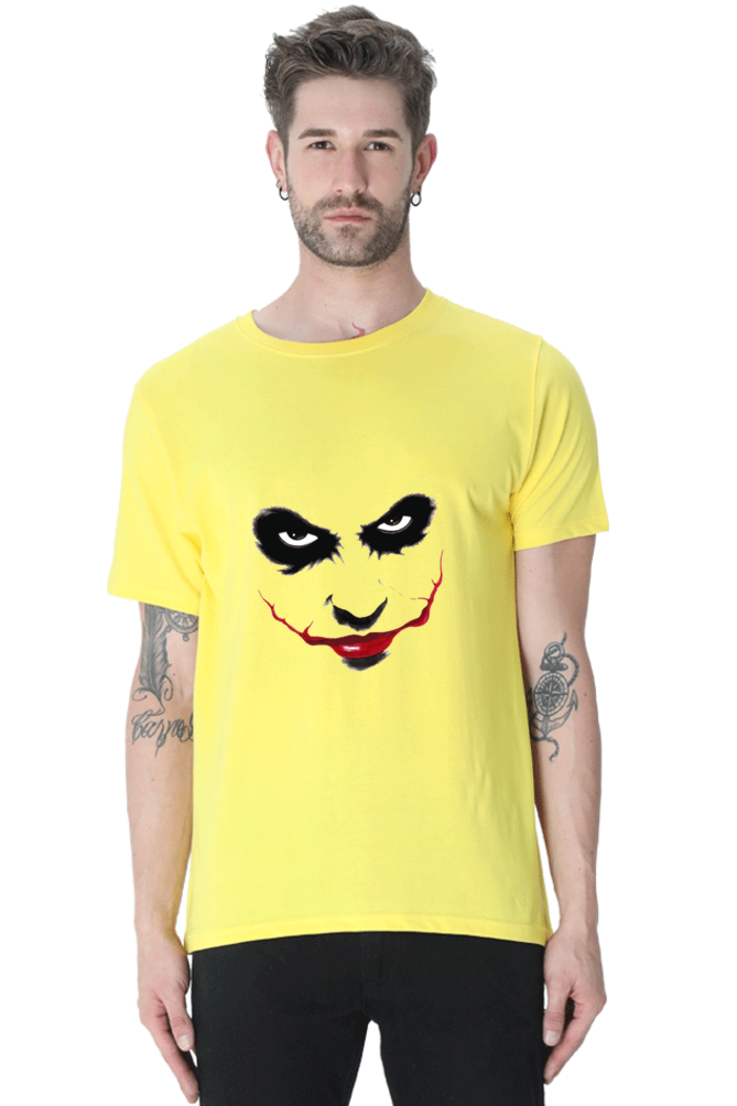 Unisex Round Neck Half Sleeve Superheroes Joker T Shirt