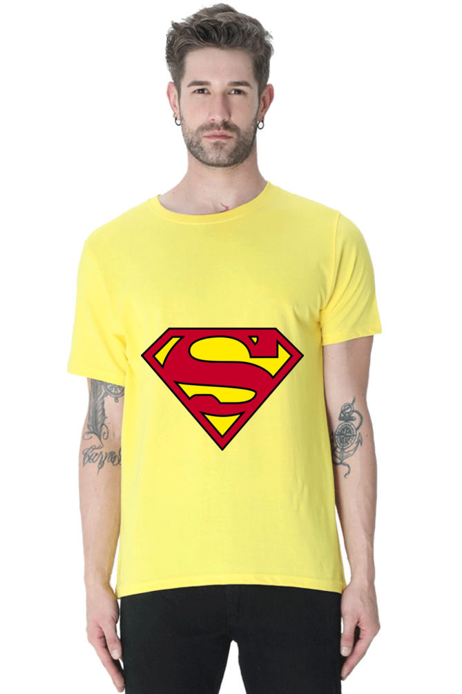 Unisex Round Neck Half Sleeve Superheroes Superman 1 T Shirt