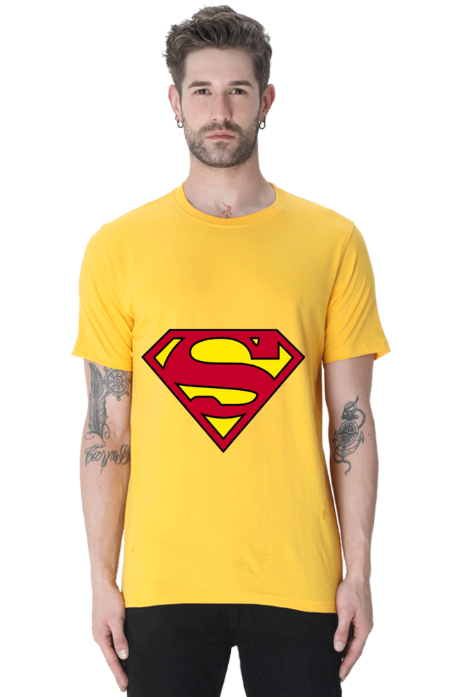 Unisex Round Neck Half Sleeve Superheroes Superman 1 T Shirt