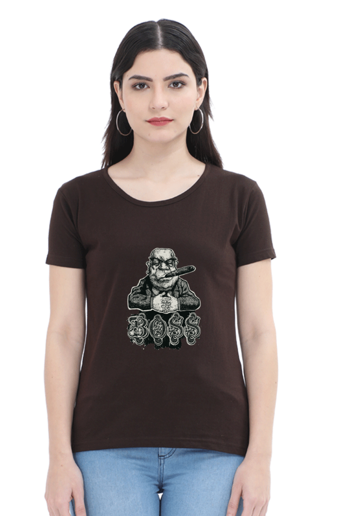 Women's Round Neck Half Sleeve Retro Dead Skipper T Shirt