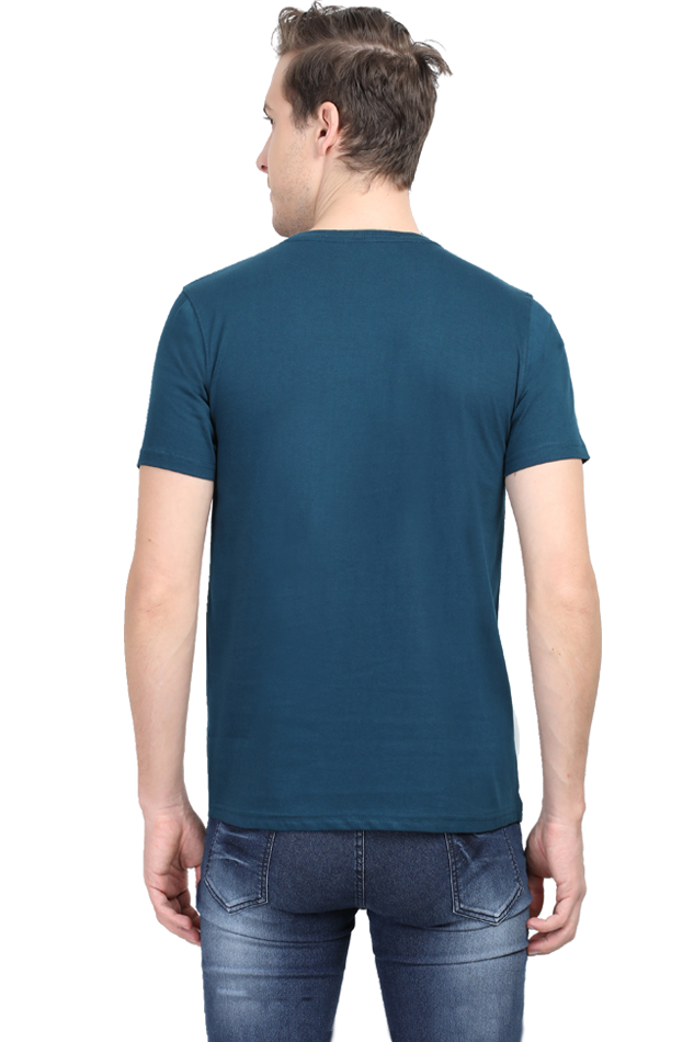 Unisex Round Neck Half Sleeve Retro Calm Sea T Shirt