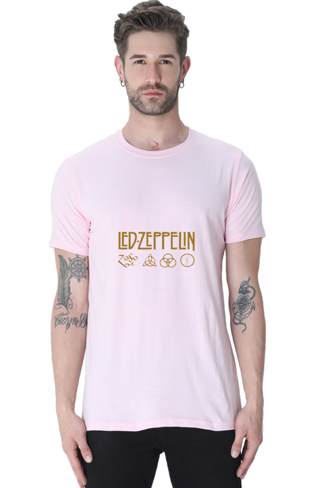 Unisex Round Neck Half Sleeve Rockblues Led Zepplin T Shirt