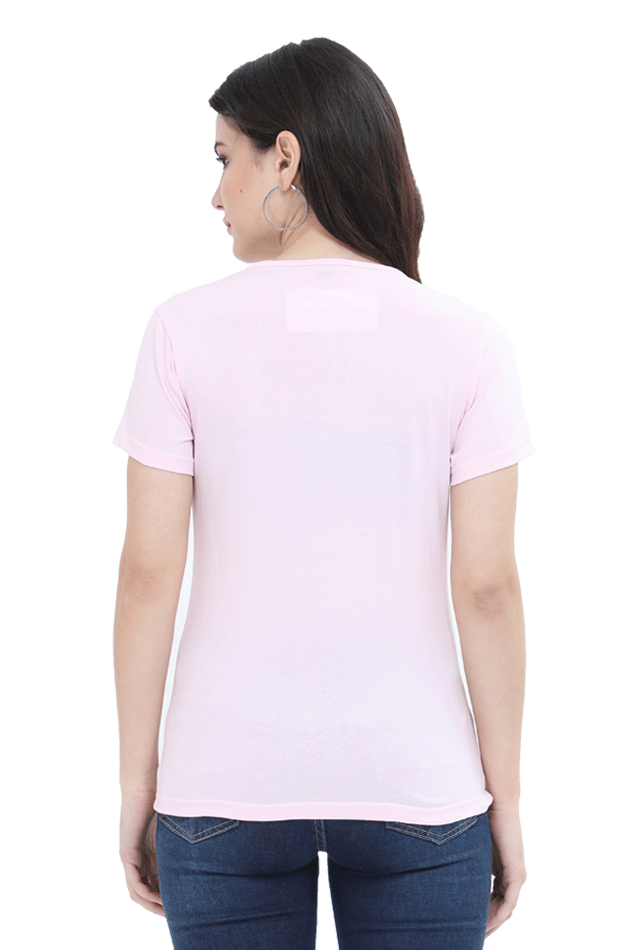 Women's Round Neck Half Sleeve Girly 24 T Shirt