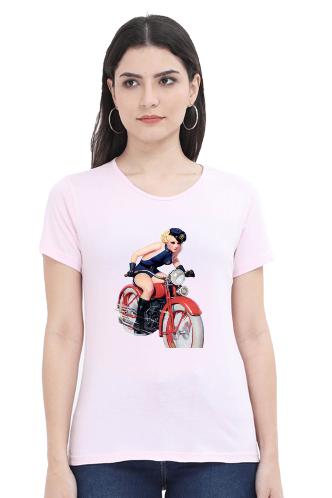 Women's Round Neck Half Sleeve Girly 15 T Shirt