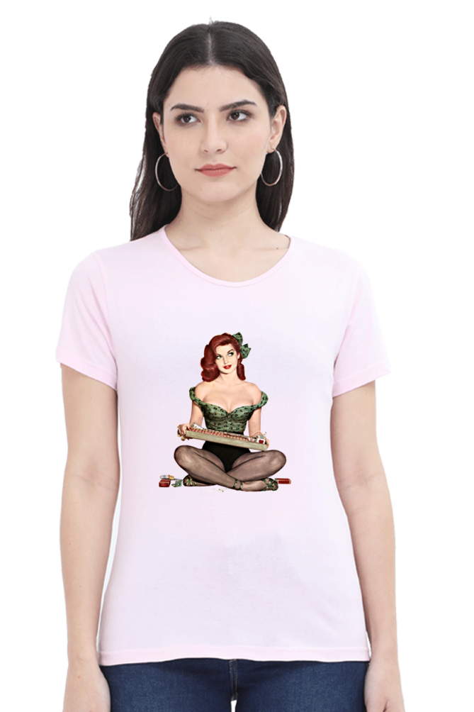 Women's Round Neck Half Sleeve Girly 20 T Shirt