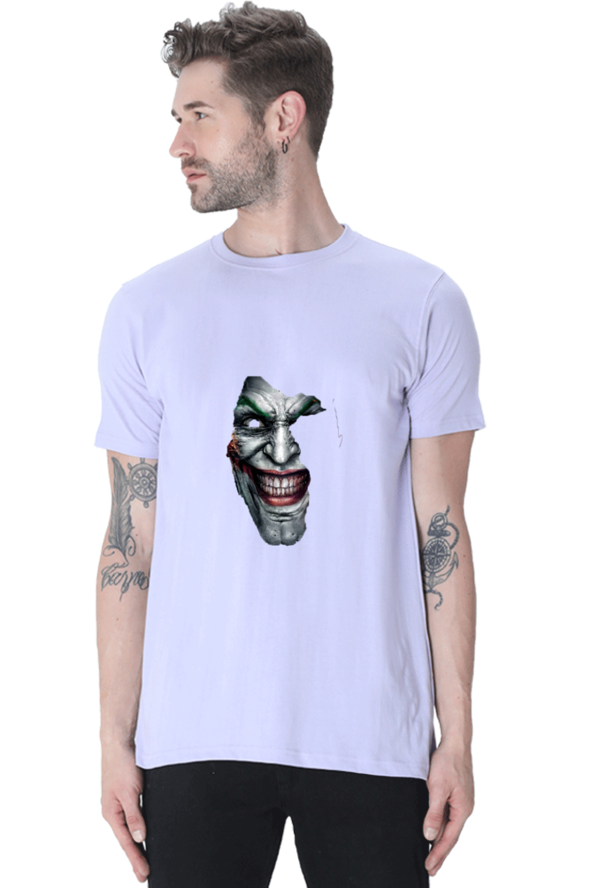 Unisex Round Neck Half Sleeve Superheroes Joker Half T Shirt