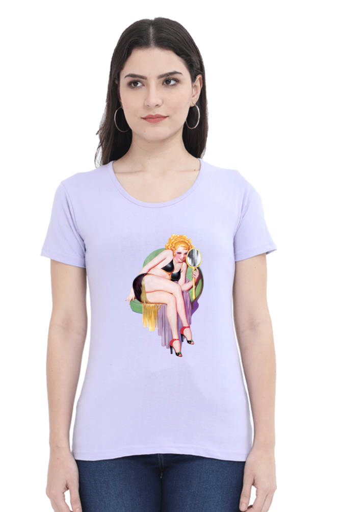 Women's Round Neck Half Sleeve Girly 25 T Shirt