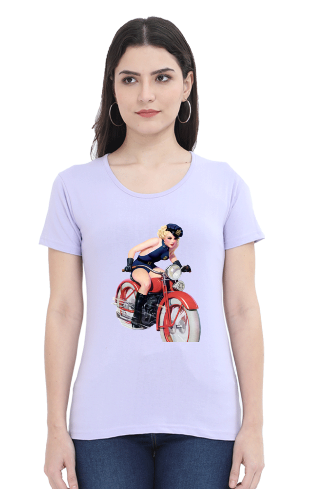 Women's Round Neck Half Sleeve Girly 15 T Shirt