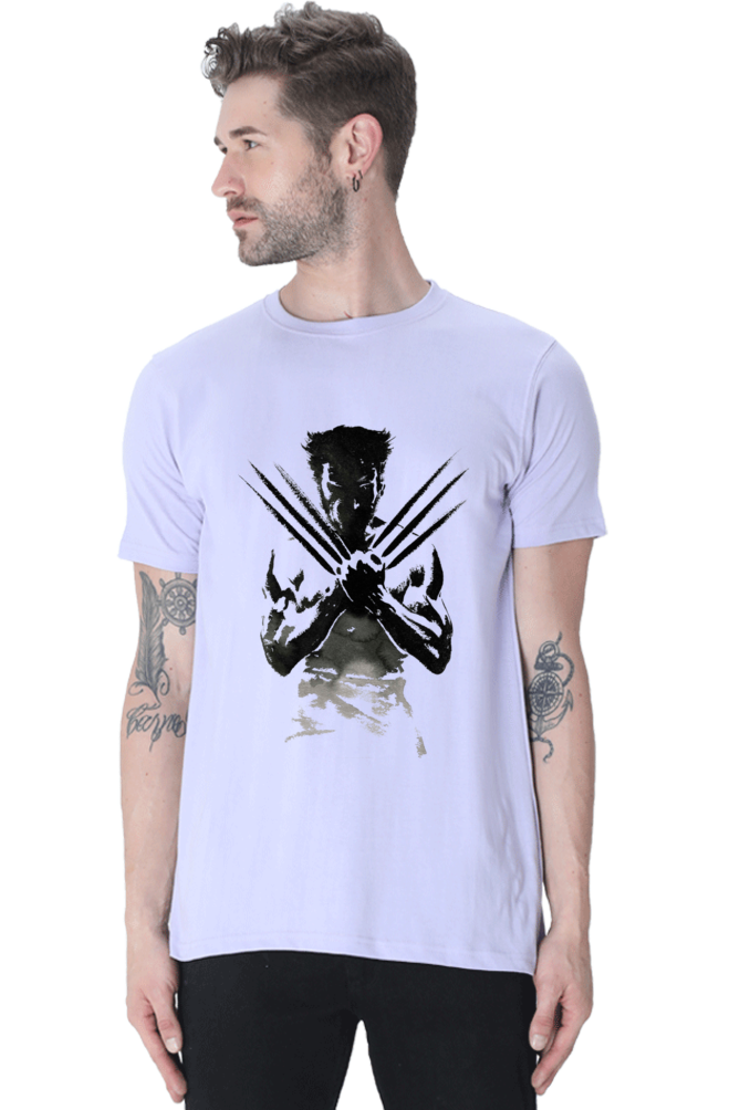 Unisex Round Neck Half Sleeve Superhero Wolverine 2 T Shirt