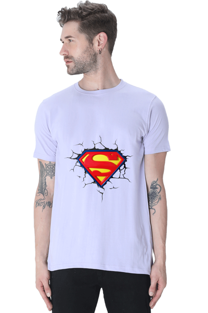 Unisex Round Neck Half Sleeve Superheros Superman T Shirt