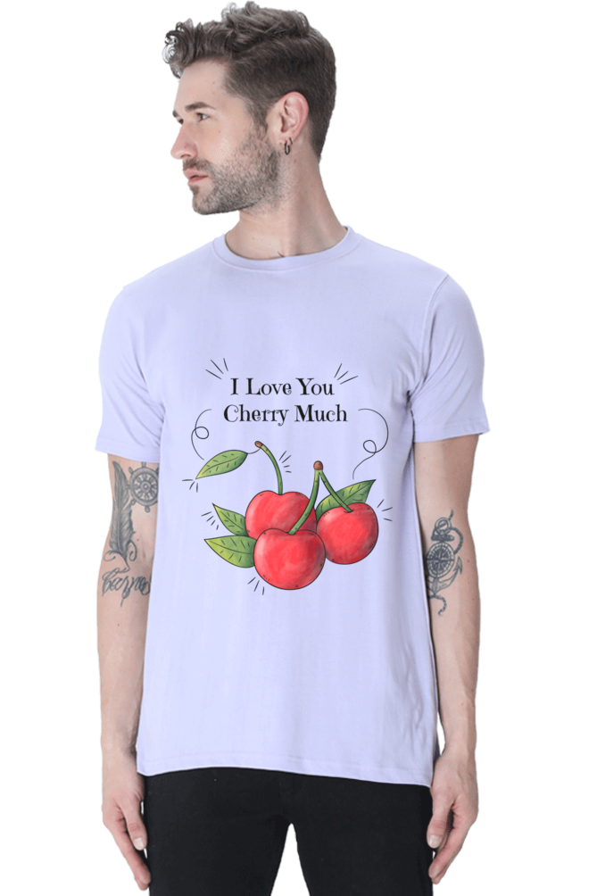 Unisex Round Neck Half Sleeve Quotes I Love you T Shirt