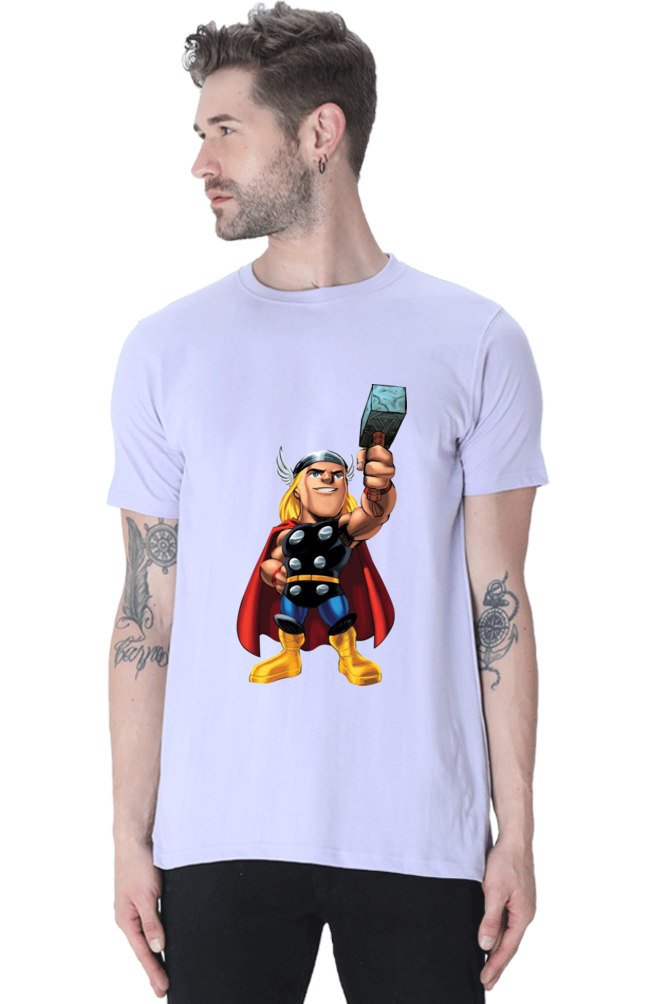 Unisex Round Neck Half Sleeve Superhero Child Thor T Shirt