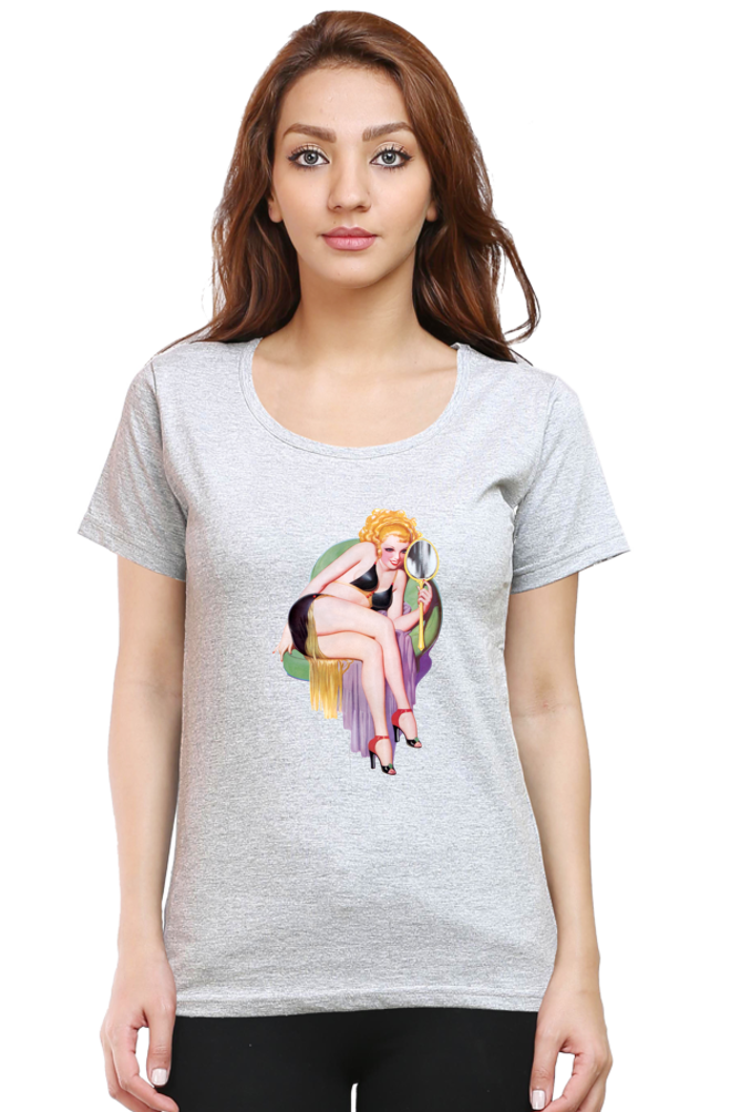 Women's Round Neck Half Sleeve Girly 25 T Shirt