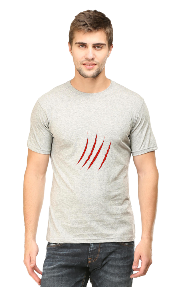 Unisex Round Neck Half Sleeve Superhero Wolverine T Shirt