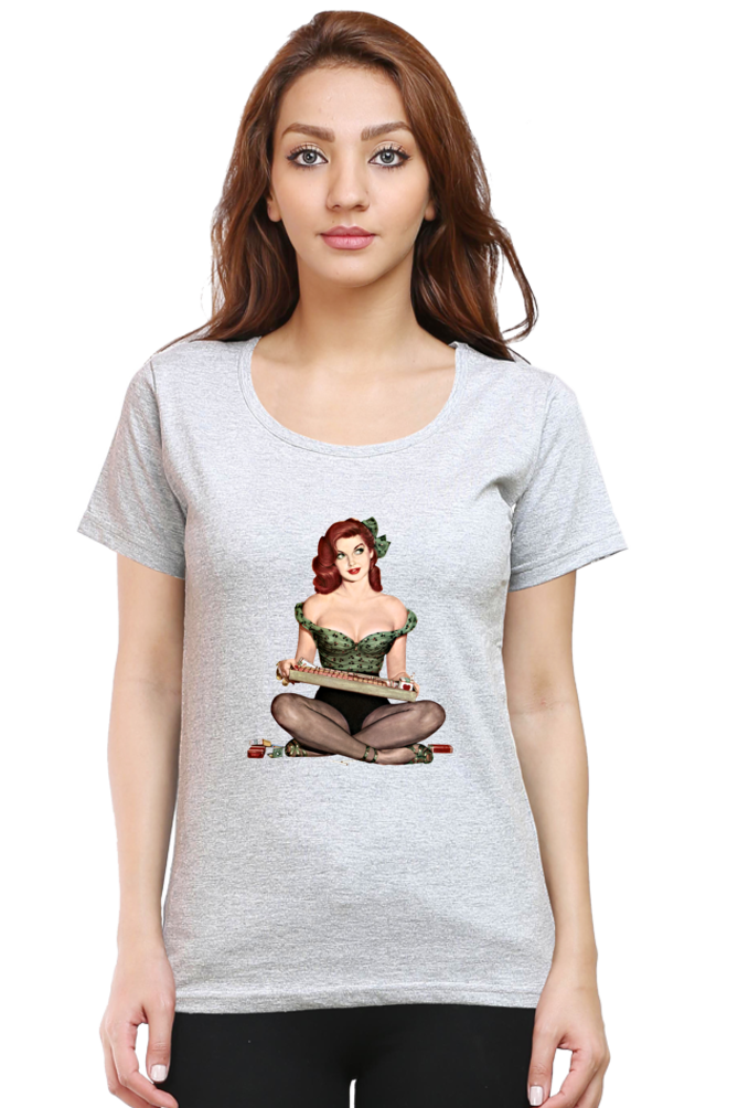 Women's Round Neck Half Sleeve Girly 20 T Shirt