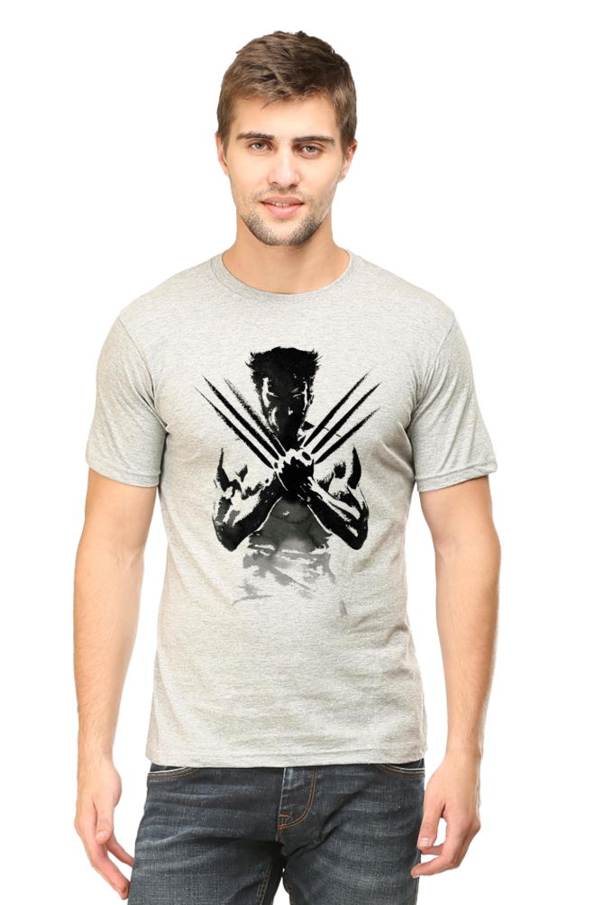 Unisex Round Neck Half Sleeve Superhero Wolverine 2 T Shirt