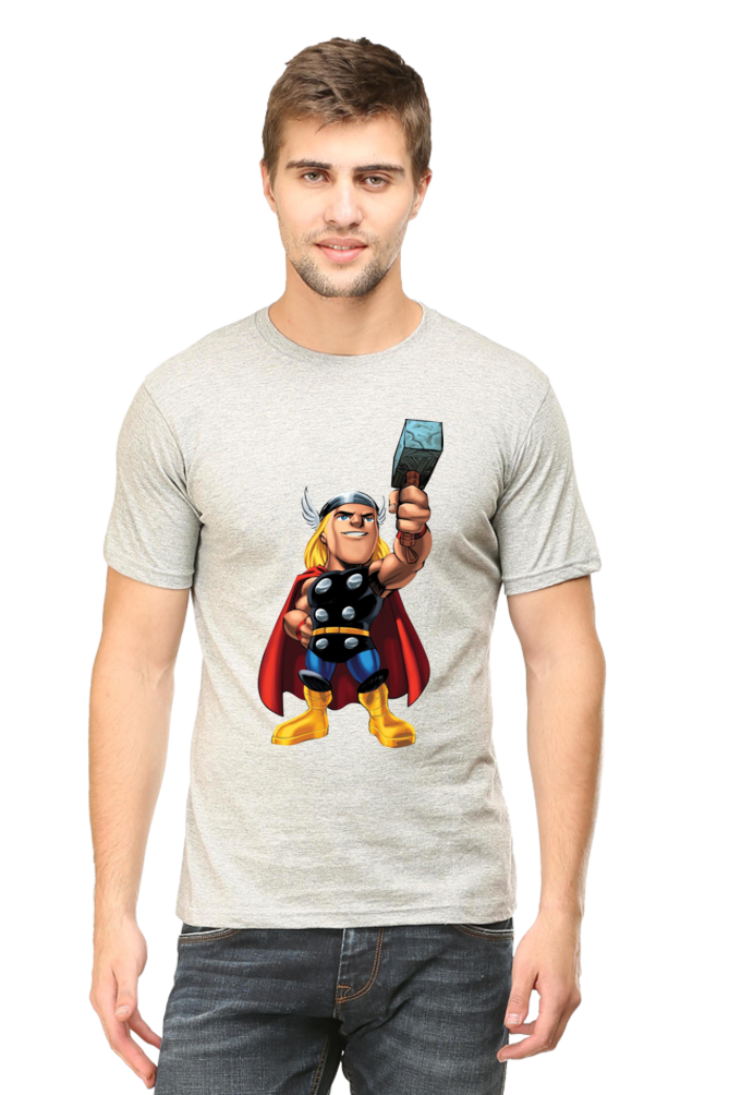 Unisex Round Neck Half Sleeve Superhero Child Thor T Shirt