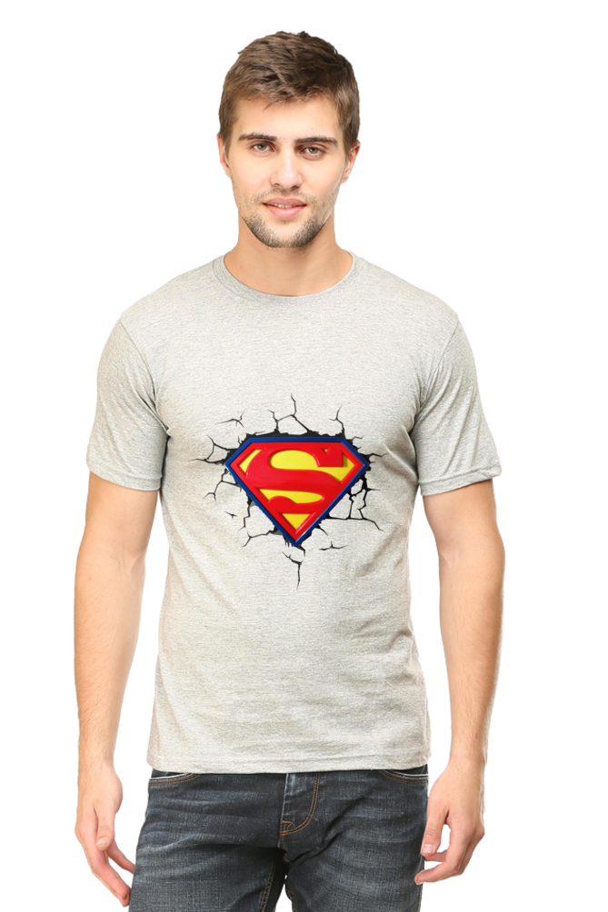 Unisex Round Neck Half Sleeve Superheros Superman T Shirt