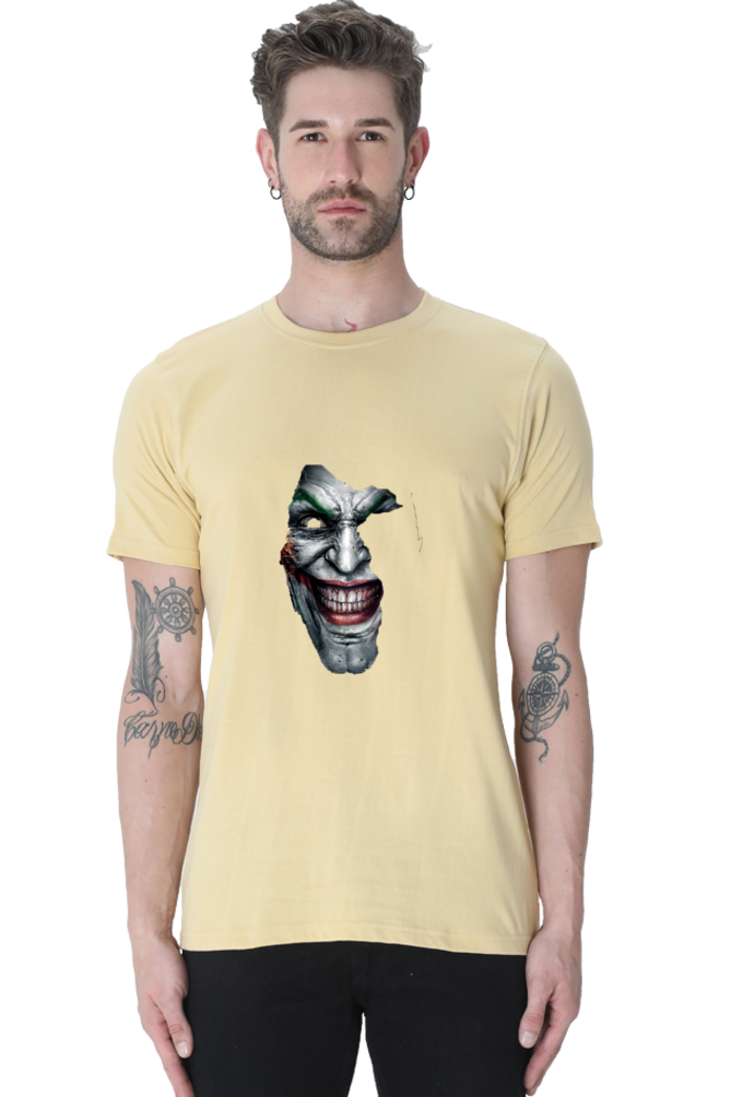 Unisex Round Neck Half Sleeve Superheroes Joker Half T Shirt