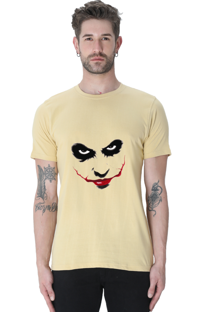 Unisex Round Neck Half Sleeve Superheroes Joker T Shirt