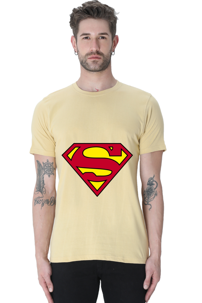 Unisex Round Neck Half Sleeve Superheroes Superman 1 T Shirt